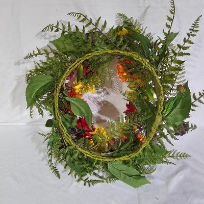 Collection of Spring Floral Wreaths w/ Sterilite Storage Containers (B1-JS)