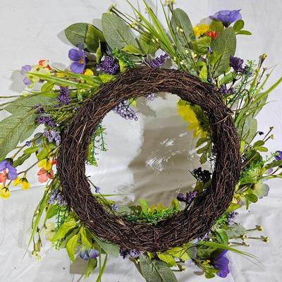 Collection of Spring Floral Wreaths w/ Sterilite Storage Containers (B1-JS)