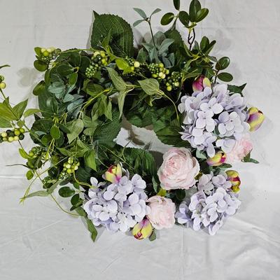 Collection of Spring Floral Wreaths w/ Sterilite Storage Containers (B1-JS)