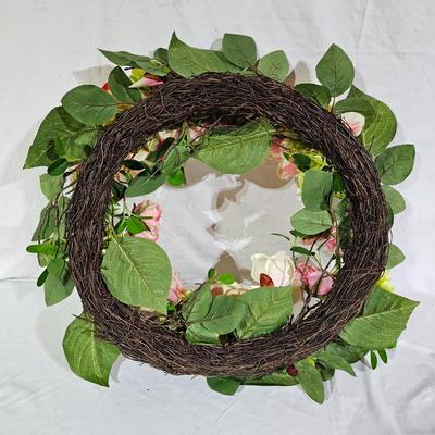 Collection of Spring Floral Wreaths w/ Sterilite Storage Containers (B1-JS)