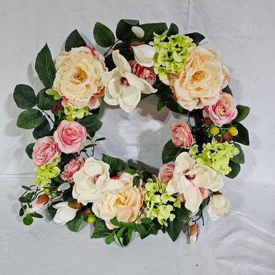 Collection of Spring Floral Wreaths w/ Sterilite Storage Containers (B1-JS)