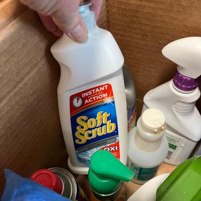 3 boxes of household supplies