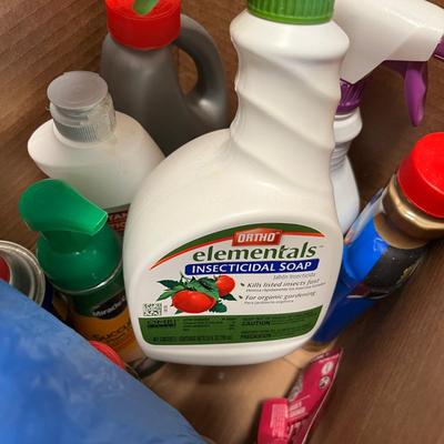 3 boxes of household supplies