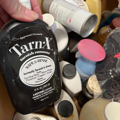 3 boxes of household supplies