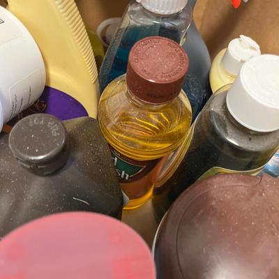 3 boxes of household supplies