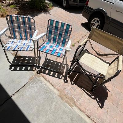 Folding patio chairs