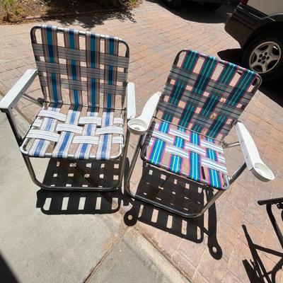 Folding patio chairs