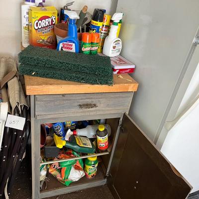 Cabinet full of gardening chemicals