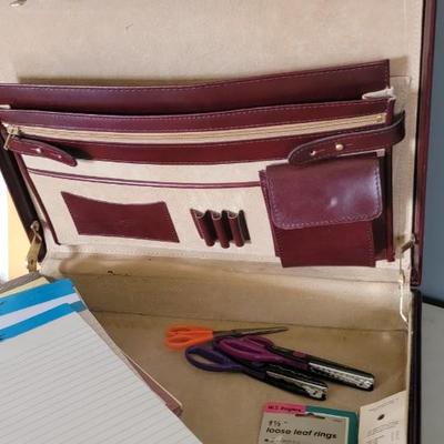 106- Briefcase and office supplies
