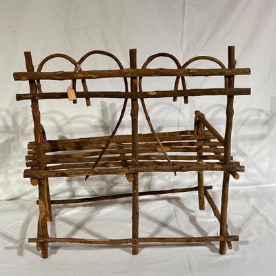 Rustic Miniature Benches and Shelf (B1-DZ)