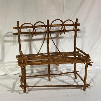 Rustic Miniature Benches and Shelf (B1-DZ)
