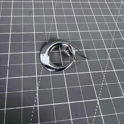 Pair of Nice, RLM Studio- Polished Double Hoop 925 Silver Earrings.