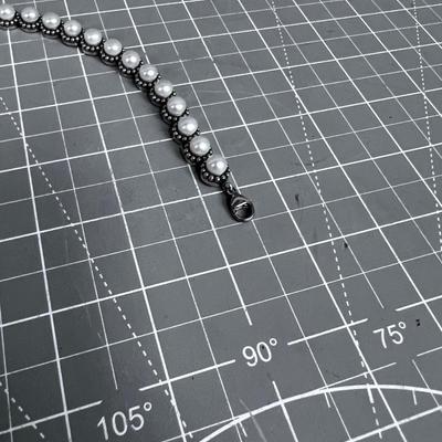 White Pearl and Silver Bracelet 