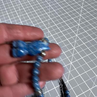 Soda Light Bear fetish with 925 beads and Clasp. 
