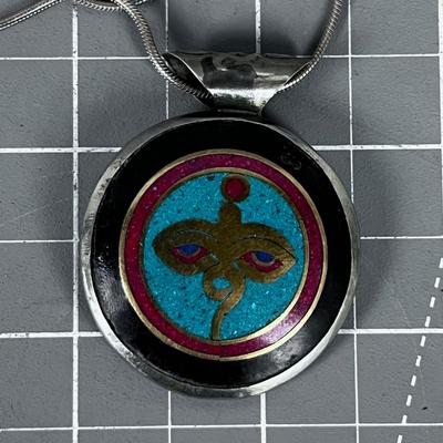 Asian Inlay Pendant - Extra COOL!  