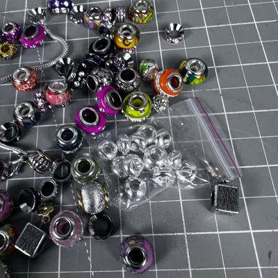CHARMS!!! Beads Bejeweled in Enamel 925 Silver 