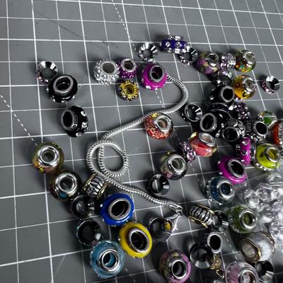 CHARMS!!! Beads Bejeweled in Enamel 925 Silver 