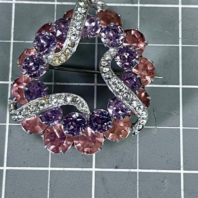 Pink Power Rhinestone! Marked EISENBERG! MOST WORTHY!!!! 