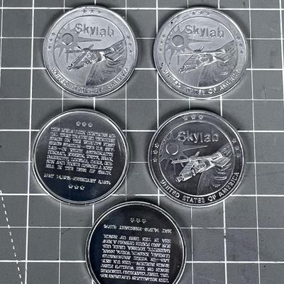 5 SKYLAB Coins; That have Been to Space and Back