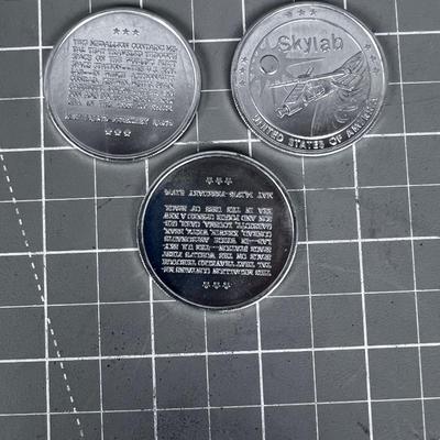 5 SKYLAB Coins; That have Been to Space and Back