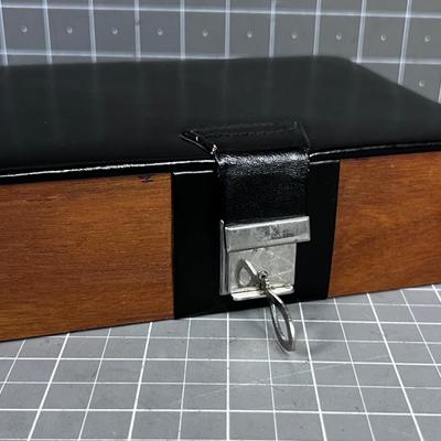 Masculine Jewelry Box with Key Mid Century