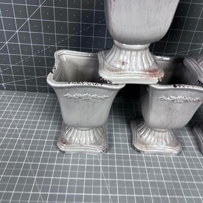 6 - Square Vases NEW 