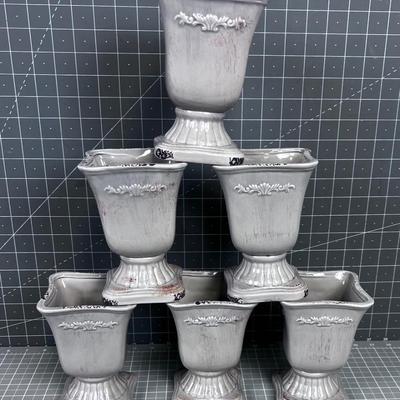 6 - Square Vases NEW 