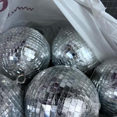 Disco Ball Ornaments (6) NEW 