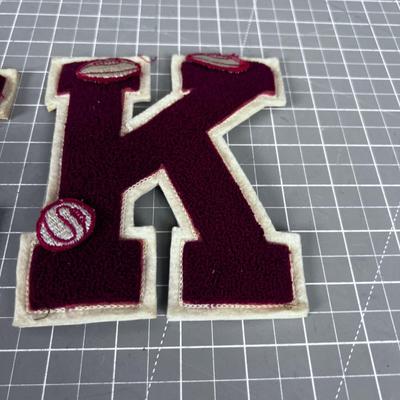 "K" Letter Jacket Letters Vintage 1960's 