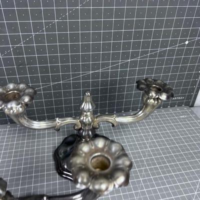Pair of Silver Plated German Candle Sticks