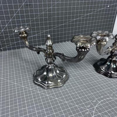 Pair of Silver Plated German Candle Sticks