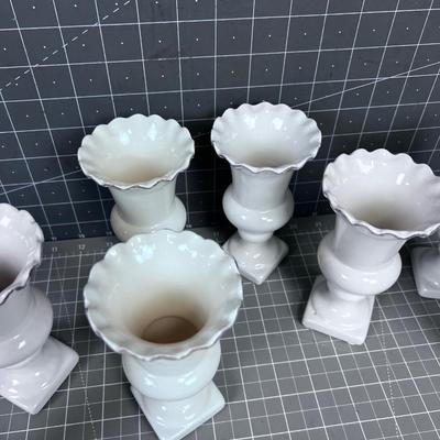(8) Darling NEW Fluted Vases