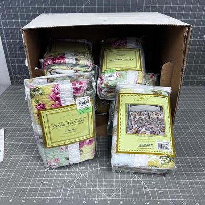 New Classic Treasures Summerville SAMPLER Quilted Std. SHAM (8) 