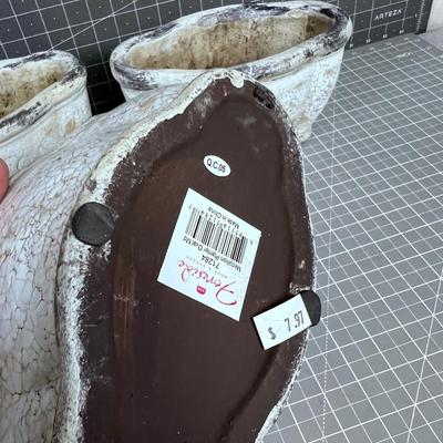 (3) Medallion OVAL Planter, NEW Not used.  
