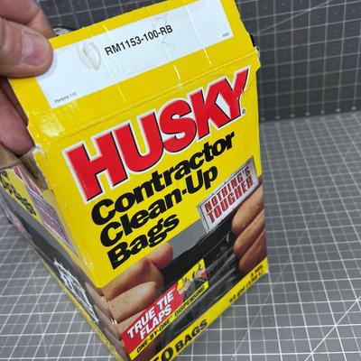 HUSKY CONTRACTOR BAGS, Opened