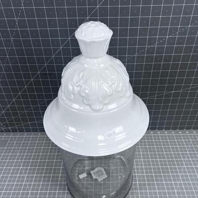Glass and Ceramic LARGE Jar NEW 
