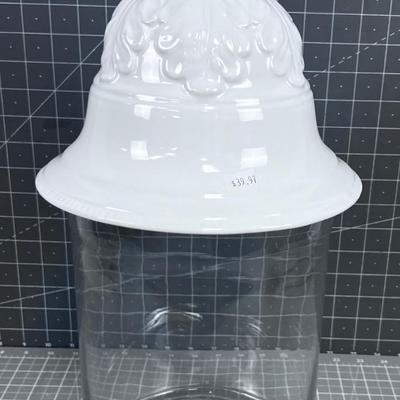 Glass and Ceramic LARGE Jar NEW 