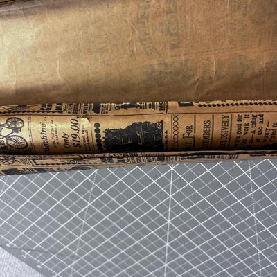 Vintage News Print Wrapping Paper 