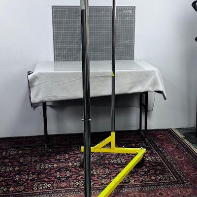 Commercial Z BASE Rolling Yellow Base Clothing Rack