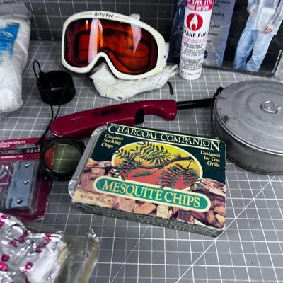 Outdoor Items: Fire Starter, Rain Coat, Etc. 