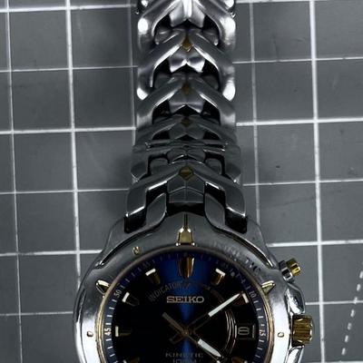 SEIKO Kinetic Automatic Wrist Watch BLUE FACE