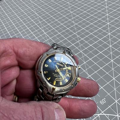SEIKO Kinetic Automatic Wrist Watch BLUE FACE