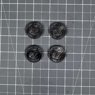 (4) Susan B. Anthony Silver Dollars 