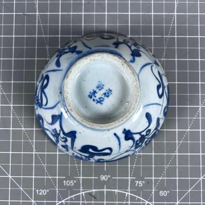 Antique Chinese  Bowl  Blue & White 