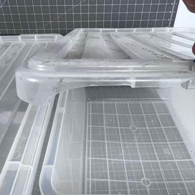2 Clear Storage Tubs with Lids