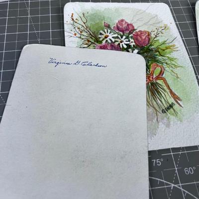 (6) Little Watercolor Paintings, Originals by Virginia Clarkson