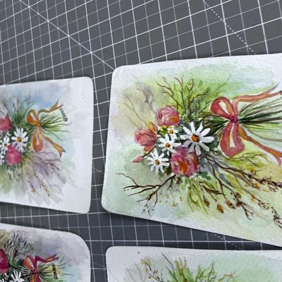 (6) Little Watercolor Paintings, Originals by Virginia Clarkson