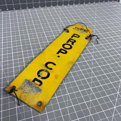 VINTAGE Corner Property Marker, Aluminum Sign 