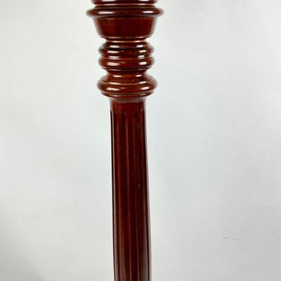 1104 Vintage REMINGTON Fluted Column Cherry Wood Floor Lamp