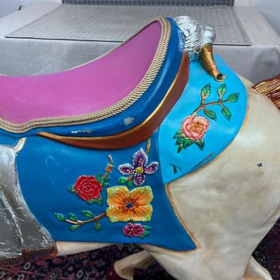 This Nearly Life Size Pony at 64" Long has been Bedazzled with Fine Sparkles and such! 